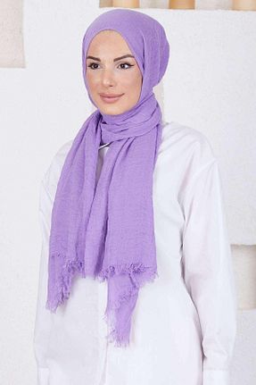 شال بنفش زنانه پنبه ای Madame Mary - کد 166190304