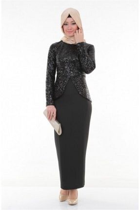 تونیک حجاب مشکی زنانه پلی استر Nidya Moda - کد 101118129