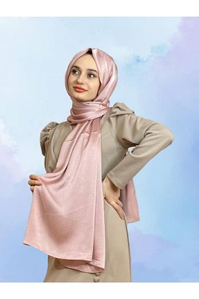 شال صورتی زنانه پلی استر KROREN - کد 348349725