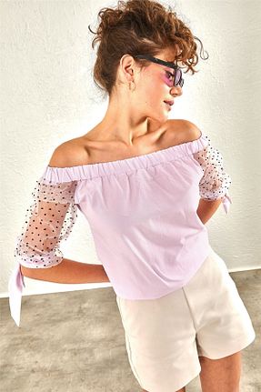 بلوز بنفش زنانه ساده oshebu - کد 270184697
