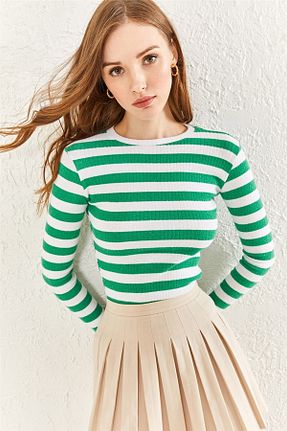 بلوز سبز زنانه رگولار oshebu - کد 353085277