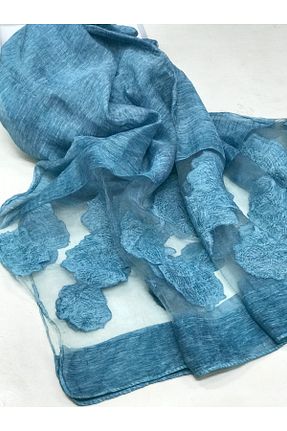 شال آبی زنانه پنبه ای Jasmin - کد 635042871