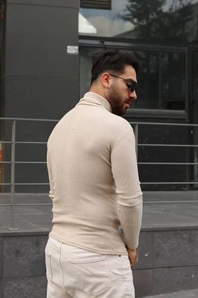 پلیور بژ مردانه ساده MilenyumCollection - کد 635069415