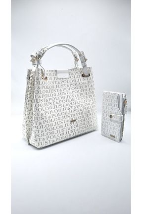 کیف دوشی سفید زنانه چرم مصنوعی Just Polo - کد 635283500