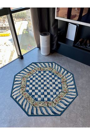 فرش آبی قابل شستشو Rugs Modern Halı - کد 635520608