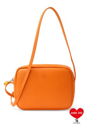 کیف دوشی نارنجی زنانه چرم مصنوعی کد 286919767