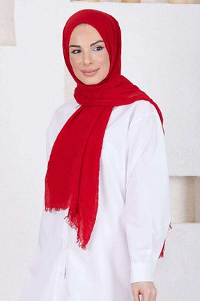 شال قرمز زنانه پنبه ای Madame Mary - کد 93144038