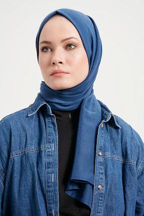 روسری آبی پنبه پلی استر Gülsoy - کد 636288788