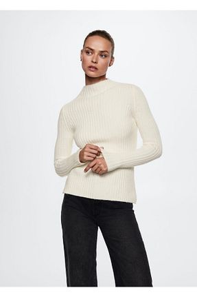 سوئیتر نباتی زنانه بافتنی MANGO - کد 356907524