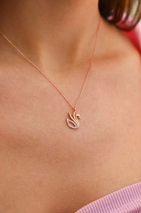 گردنبند نقره صورتی زنانه 925 عیار stildepo - کد 636234199