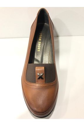 کفش کژوال قهوه ای زنانه چرم خالص Tuğra Shoes - کد 636172595