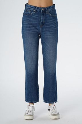 شلوار جین آبی زنانه پاچه پهن CROSS JEANS - کد 378008141