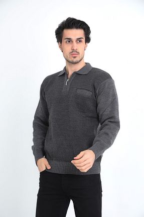 پلیور طوسی مردانه ساده KMKkombin - کد 637167489