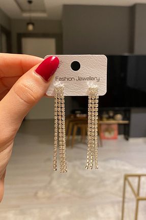 گوشواره جواهر زرد زیرکن C&E Design - کد 637388402