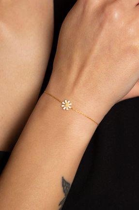 دستبند نقره طلائی زنانه کد 637391815