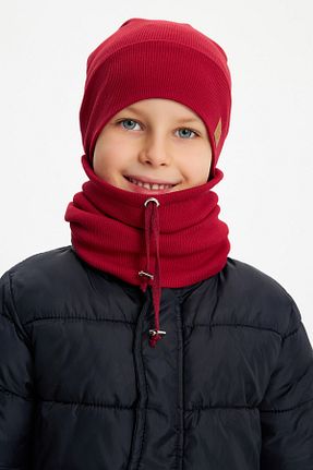 کلاه پشمی زرشکی بچه گانه پنبه ای Babygiz - کد 638686057