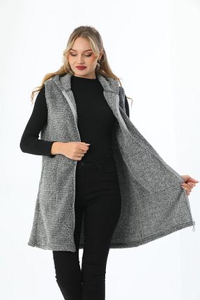 جلیقه طوسی زنانه تنگ Kardelen Butik Ümraniye - کد 637457044