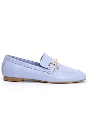 کفش لوفر بنفش زنانه چرم خالص OZ AYAKKABI - کد 637821694