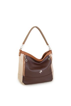 کیف دوشی قهوه ای زنانه چرم مصنوعی Nas Bag - کد 637918537