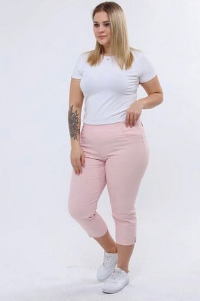 شلوارک و برمودا صورتی زنانه اسلیم فیت OLİMLEYA - کد 638037691
