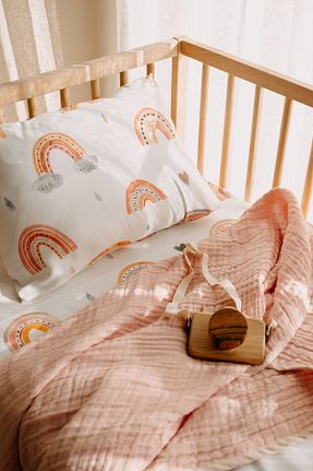 پتوی کودک و نوزاد صورتی پنبه ای Luna Kids Collection - کد 637309644