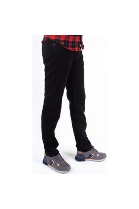 شلوار جین مشکی مردانه پاچه گشاد پنبه (نخی) استاندارد کد 637784667