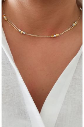 گردنبند جواهر طلائی زنانه کد 358689358