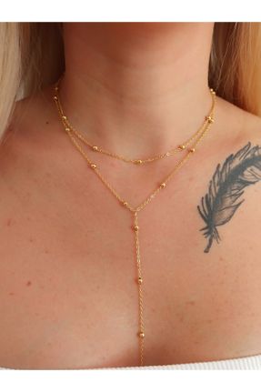 گردنبند جواهر طلائی زنانه کد 194723395