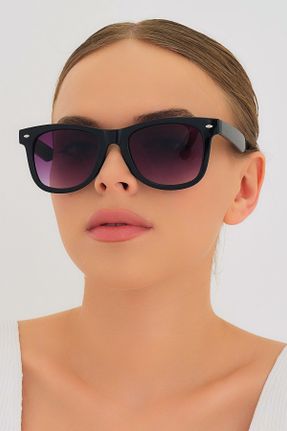 عینک آفتابی مشکی زنانه 54 UV400 استخوان مات کد 100312726