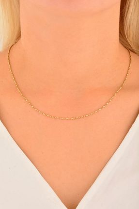 گردنبند طلا طلائی زنانه 14 عیار Cebeci - کد 639821364