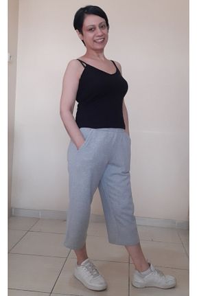 شلوار گرمکن سایز بزرگ طوسی زنانه سایز بزرگ Mertcan Butik - کد 640113169