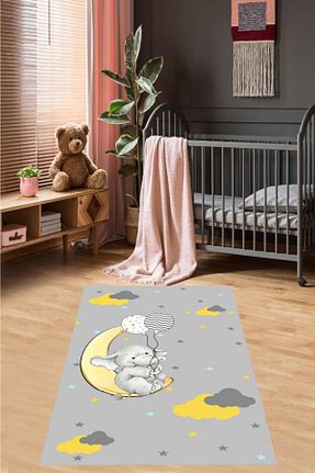 فرش بچه گانه طوسی پلی استر stylehome - کد 379390693