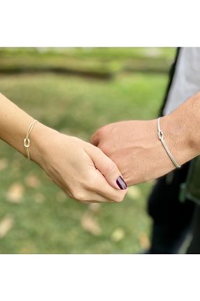 دستبند نقره طلائی زنانه 925 عیار Bommsstore - کد 640357006