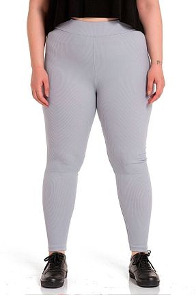 ساق شلواری ورزشی سایز بزرگ طوسی زنانه بافتنی Swana - کد 347101069
