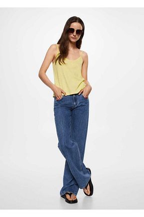 تیشرت زرد زنانه سایز بزرگ MANGO - کد 305447584