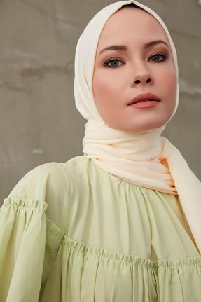 روسری بژ پنبه - پلی استر کد 639875479