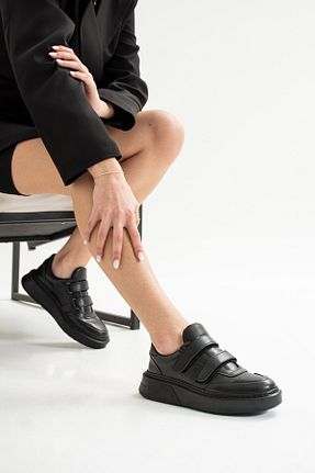 کفش اسنیکر مشکی زنانه بند دار Ayax - کد 639937178
