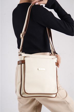 کیف دوشی بژ زنانه چرم مصنوعی Solo Bag - کد 640615459