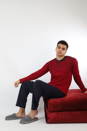 ست لباس راحتی زرشکی مردانه ساده Rimoli - کد 85826731