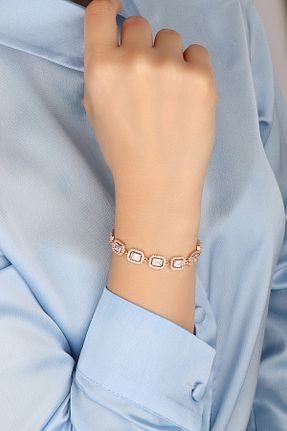 دستبند نقره صورتی زنانه 925 عیار Lia Berto - کد 85816875