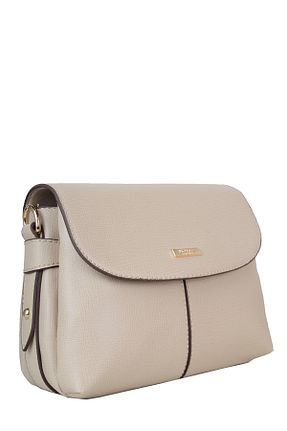 کیف پستچی بژ زنانه چرم مصنوعی senna - کد 639536278