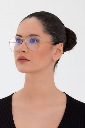 عینک محافظ نور آبی طلائی زنانه پلاستیک UBK Eyewear - کد 639949565