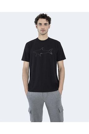 تیشرت سایز بزرگ مشکی مردانه سایز بزرگ Paul&Shark - کد 640426963