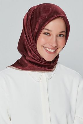 روسری قهوه ای کرپ ساتن ابریشم Armine - کد 119788194