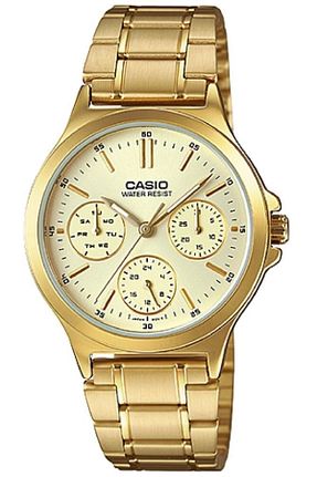 ساعت مچی طلائی زنانه 31-35 میلی متر Casio - کد 641282588