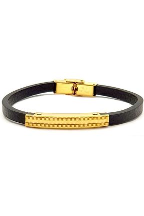 دستبند استیل (فولاد) طلائی مردانه استیل (فولاد) Welch - کد 641353739