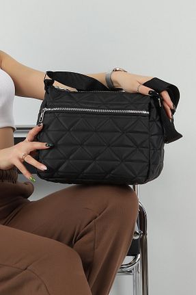کیف دوشی مشکی زنانه پلی استر Elentra - کد 466835596
