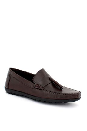 کفش کژوال قهوه ای مردانه چرم طبیعی پاشنه کوتاه ( 4 - 1 cm ) کد 297974774