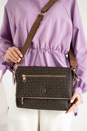 کیف دوشی قهوه ای زنانه چرم مصنوعی Just Polo - کد 641140774