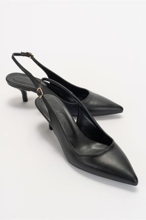 کفش پاشنه بلند کلاسیک مشکی زنانه چرم مصنوعی پاشنه نازک پاشنه متوسط ( 5 - 9 cm ) کد 641066033